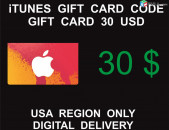 iTunes Gift Card 30 USD, For USA Region