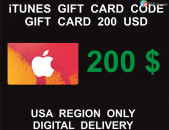 iTunes Gift Card 200 USD, For USA Region