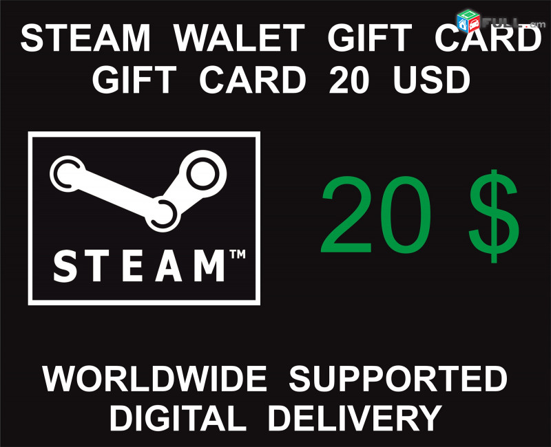Steam Gift Card 20 USD, For USD Currency Accounts