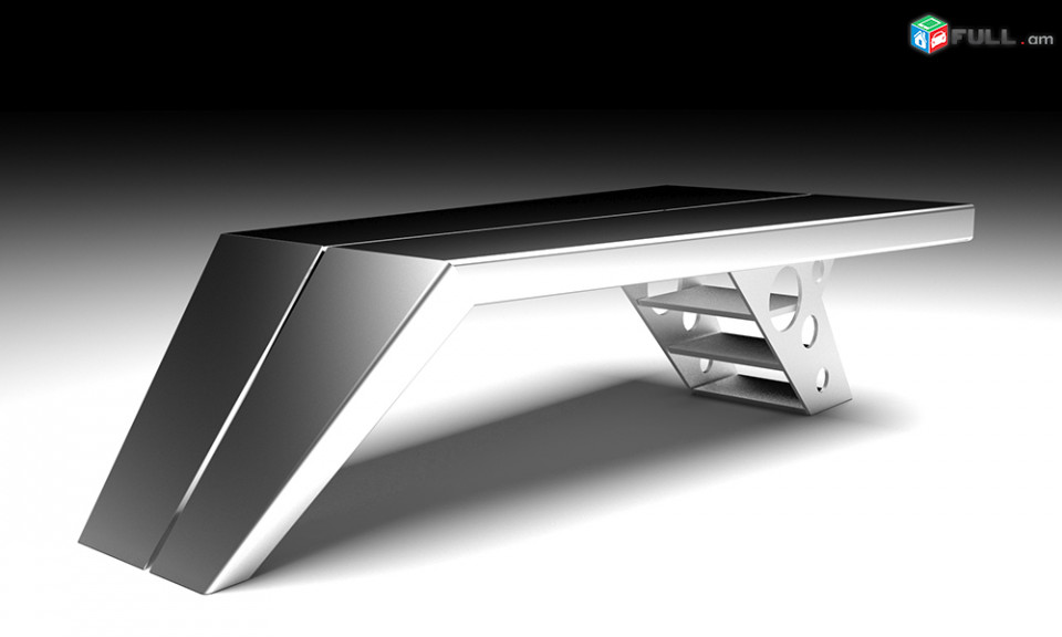 Оригинальный директорских стол в дизайнерском стиле виде крыла самолета из нержавеющей стали