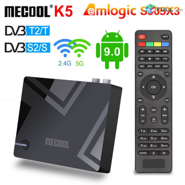Smart tv box MECOOL K5 DVB T2/S2/C iptv