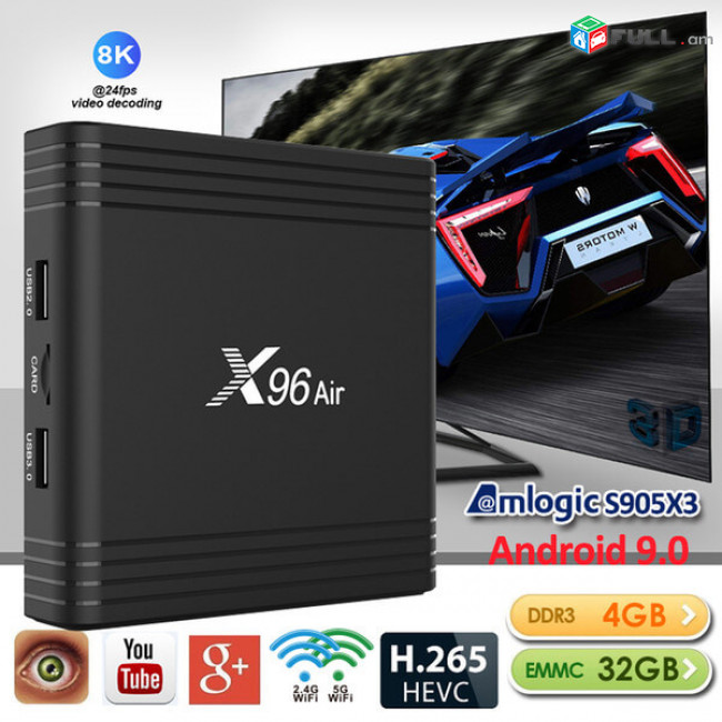 smart box iptv android X96 air 4GB/32GB