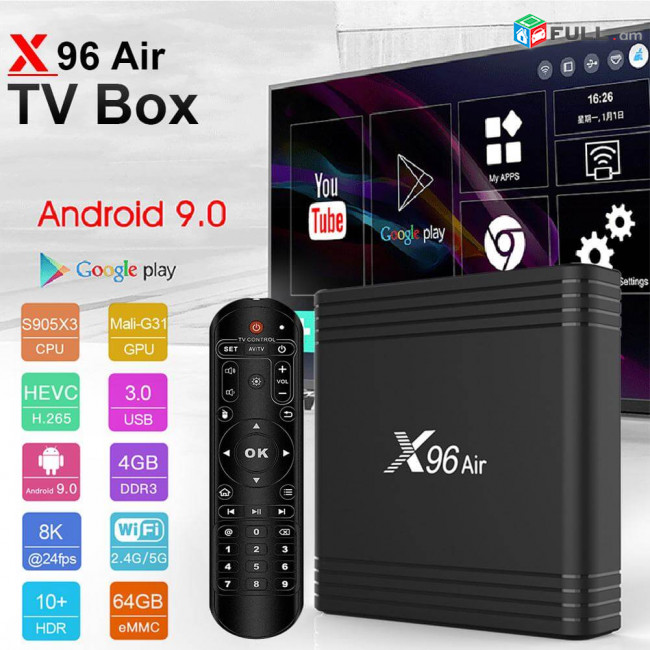 smart box iptv android X96 air 4GB/32GB
