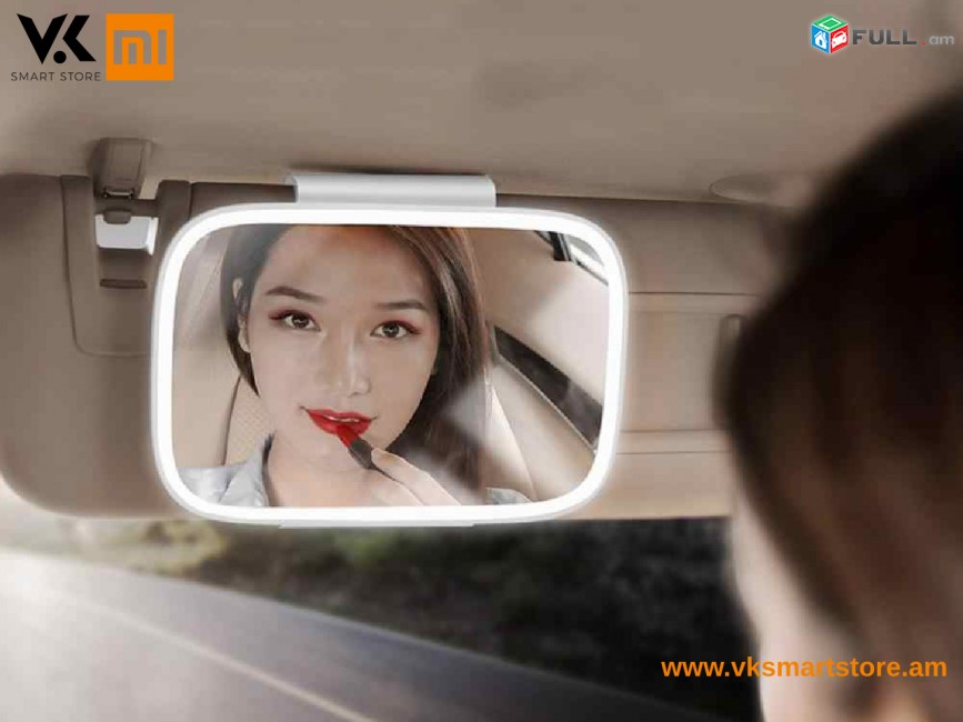 Xiaomi Baseus Makeup Car LED Mirror Автомобильное зеркало для макияжа Ավտոմեքենայի դիմահարդարման հայելի