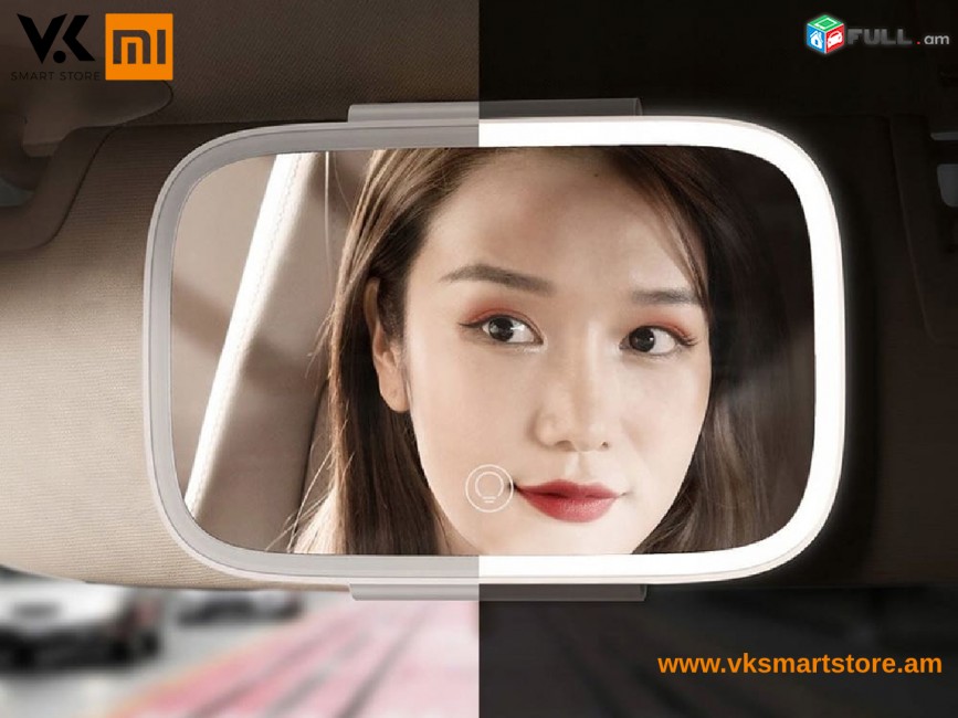 Xiaomi Baseus Makeup Car LED Mirror Автомобильное зеркало для макияжа Ավտոմեքենայի դիմահարդարման հայելի