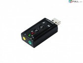 USB 2.0 External Sound Card Virtual 7.1 Channel Stereo Audio Adapter