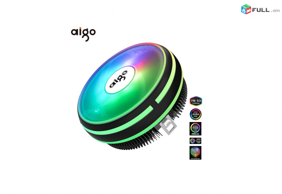 Պրոցեսորի հովացուցիչ / CPU cooler Aigo RGB 120 mm, LGA/115X/775/AM3/AM4