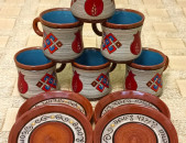 Espresso Coffee cups, Սուրճի բաժակներ, Кофейные чашки "Eastern 1 (white noise) " Armenian ceramic, Հայկական խեցեղեն, Армянская керамика