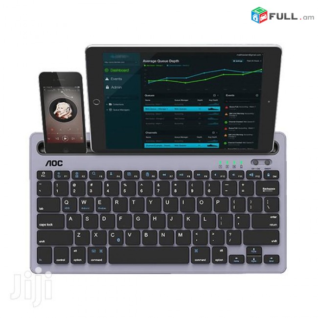 Ստեղնաշար AOC KB701 BLUETOOTH / stexnashar Galaxy Tab-i hamar/ портативный Bluetooth клавиатура/ klavyatura