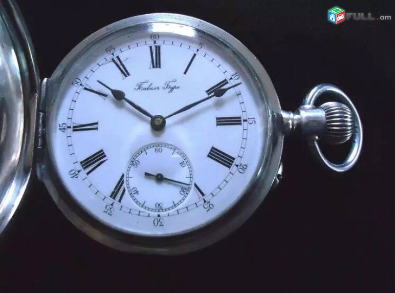 Швейцарские карманные часы Павел Буре Pocket watch "Pavel Buret" Silver. antique