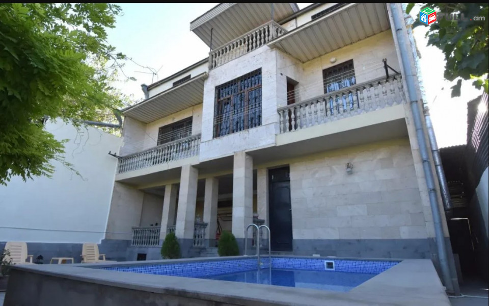 LA07975  Օրավարձով  6 սենյականոց 3  հարկանի քարե տուն Օստրովսկու փողոց , Մետաքս