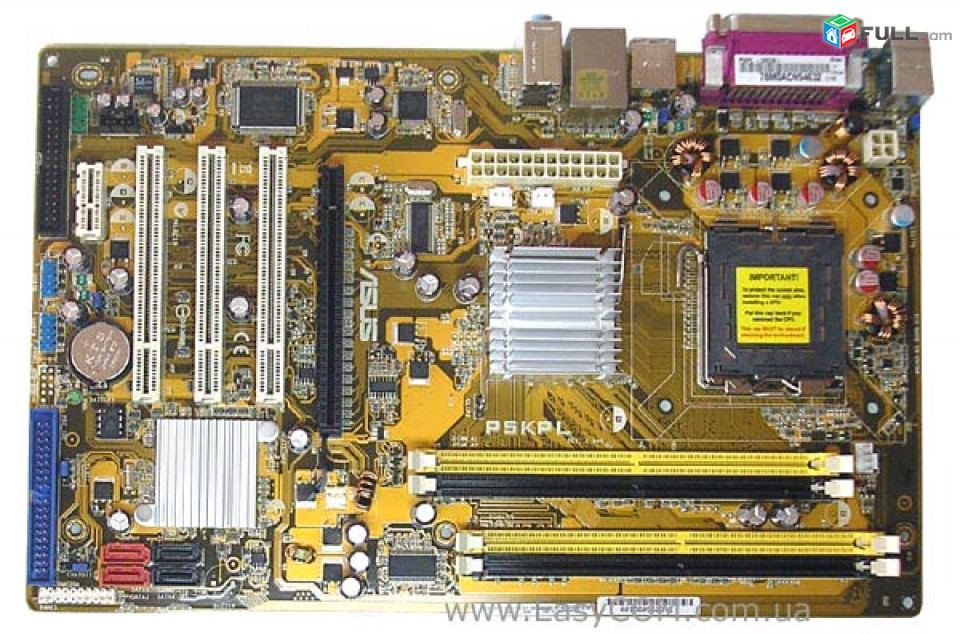 Motherboard ASUS P5KPL DDR2 775 socket մայրասալիկ + անվճար տեղադրում