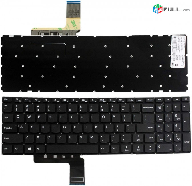 Original Keyboard նոր Lenovo Ideapad 310-15isk, 310-15ikb, 310-15abr, 310-15iap laptop Ստեղնաշար + տեղադրում