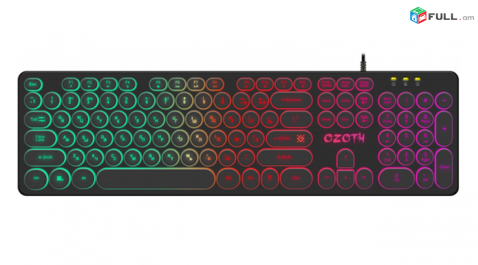 Խաղային ստեղնաշար DEFENDER OZOTH GK-106 RGB gaming keyboard игровая клавиатура