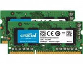RAM ОЗУ Crucial 8GB Single DDR3L 1600 MT/s (PC3L-12800) SODIMM  1.35V ( code 11001 )