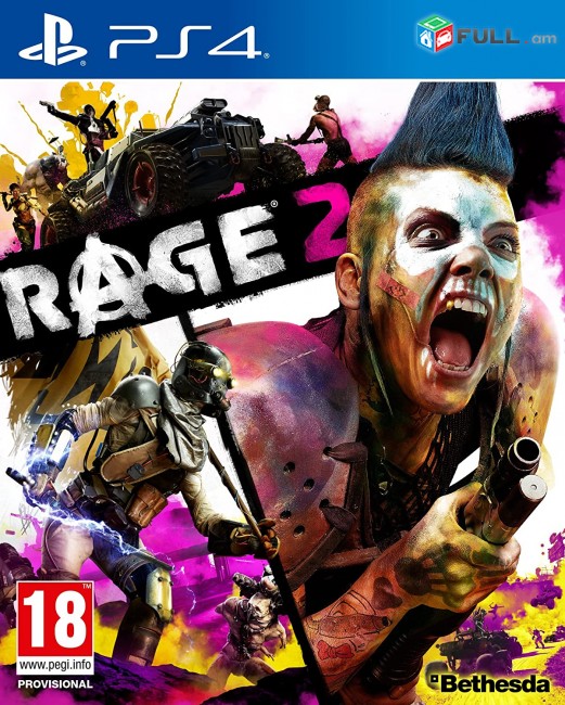 Rage 2 PS4 PS5 նոր փակ տուփ nor disk pak tup Playstation