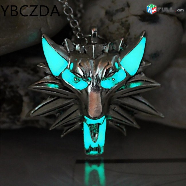 Witcher Necklace with glowing eyes