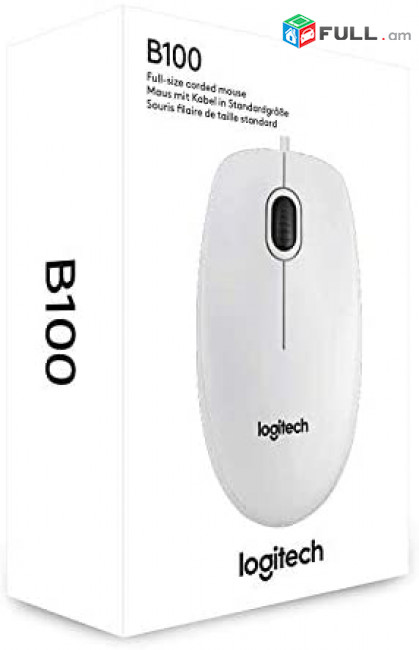 Logitech B100 օպտիկական USB մկնիկ լարային։
