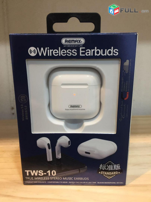 Remax TWS-10 Բարձրորակ Bluetooth անլար ականջակալներ