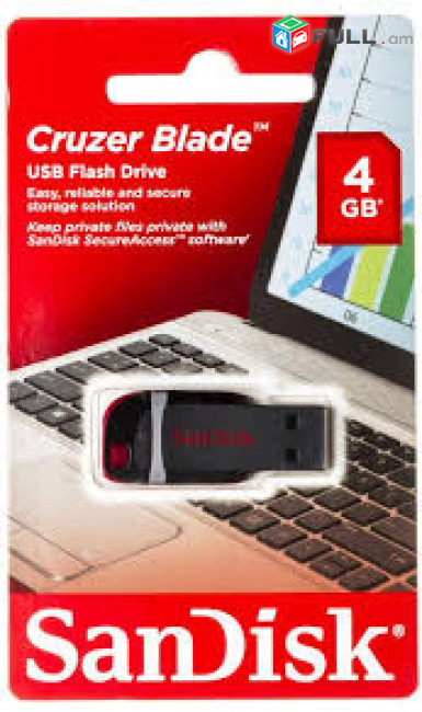 SanDisk 4GB USB ֆլեշ կրիչ Cruzer Blade Սև