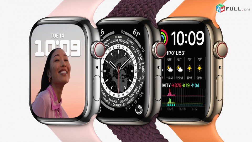 Apple Watch 7 42mm,karmir guyn,official erashxiq