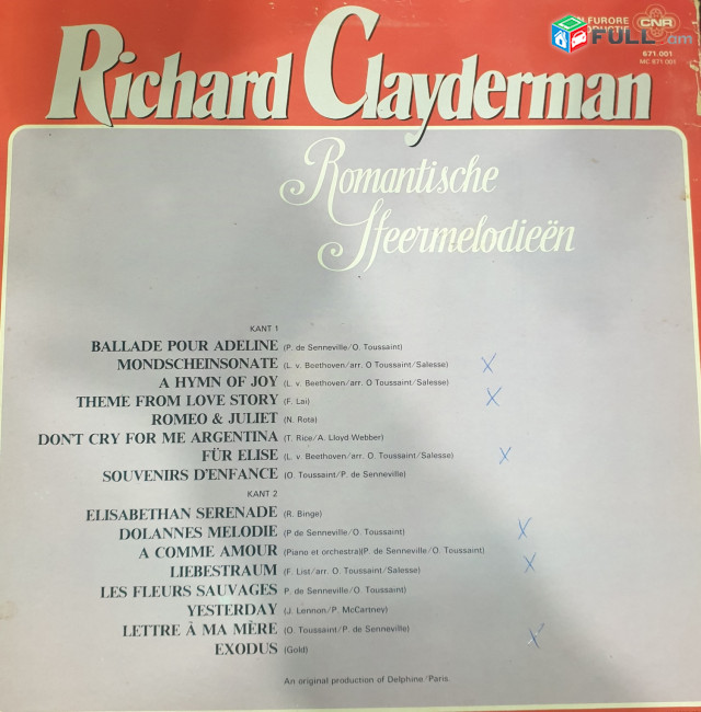 Richard Clayderman -Vinyl