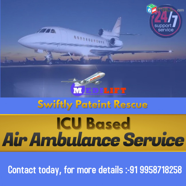 Use Anywhere Medilift Air Ambulance Service in Ranchi