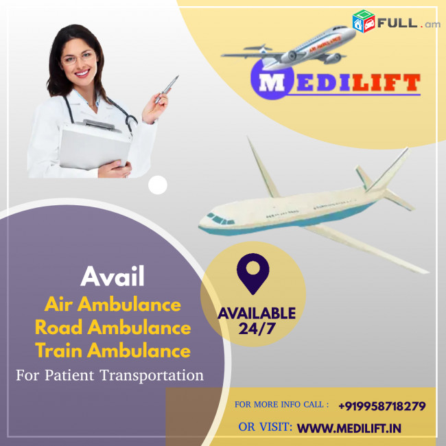 24 Hour Air Ambulance Service Obtainable in Kolkata by Medilift