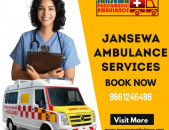 Emergency Ambulance Service in Janakpuri by Jansewa Panchmukhi 