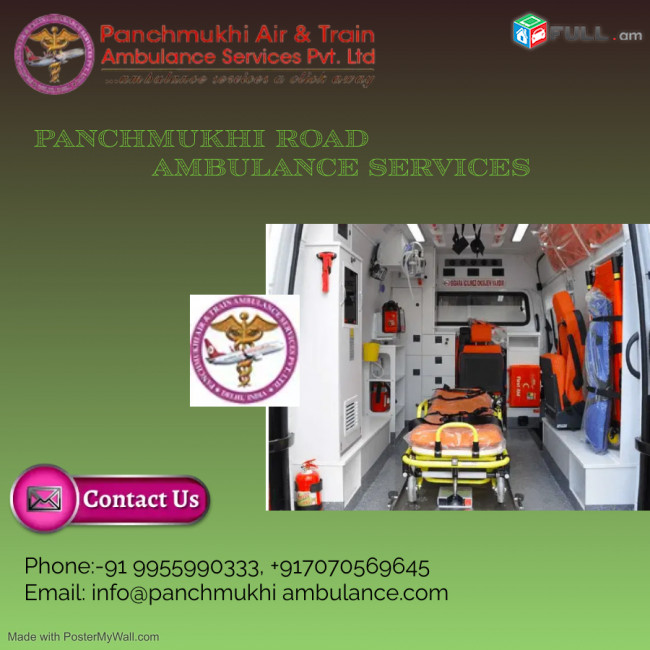 Panchmukhi Road Ambulance Services in Dabri, Delhi with Hi-tech Equipment 