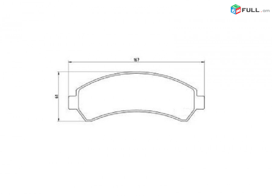 CHEVROLET BLAZER արգելակման կոճղակ դիմացի, Колодки тормозные передние.0951