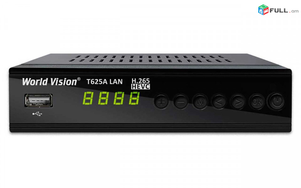 WORLD VISION T625A LAN թվային ընդունիչ բարձր որակի DVB-T2, DVB-C, IPTV H.265