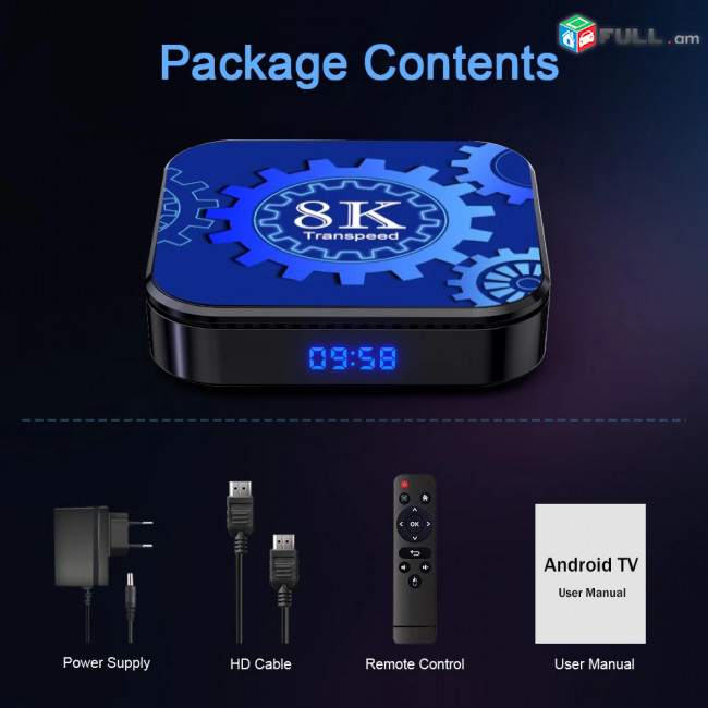 TV Box Transpeed Android 13 Wifi5 HDR10 + Support 8K Video