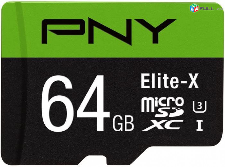 PNY Elite-X 64 ԳԲ microSDXC քարտ ադապտերով