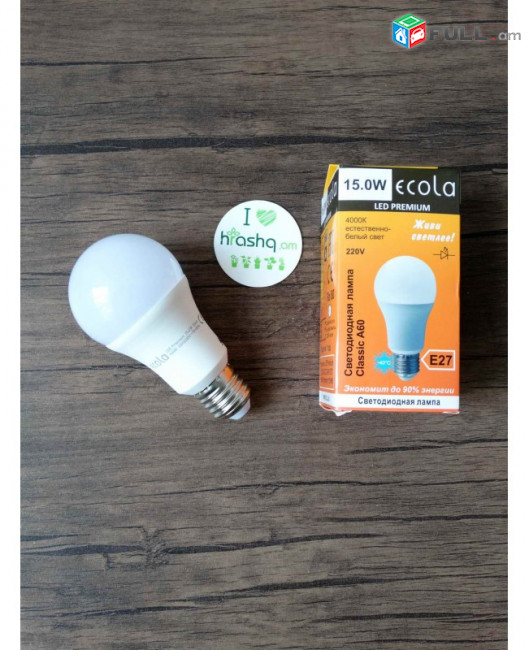 Ecola Classic LED Premium 15W A60 220-240V E27 4000K ԿՈՄՊՈԶԻՏ 120x60