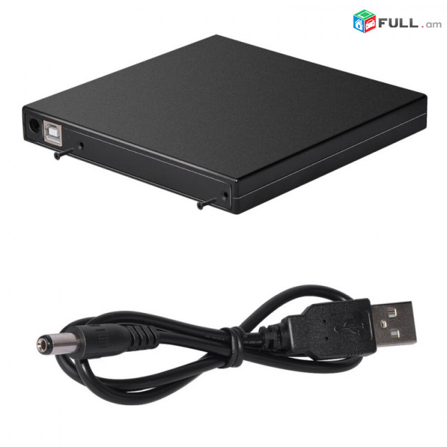 Արտաքին External DVD/CD-ROM Slim Portable Optical Drive USB 2.0 for PC Notebook Case