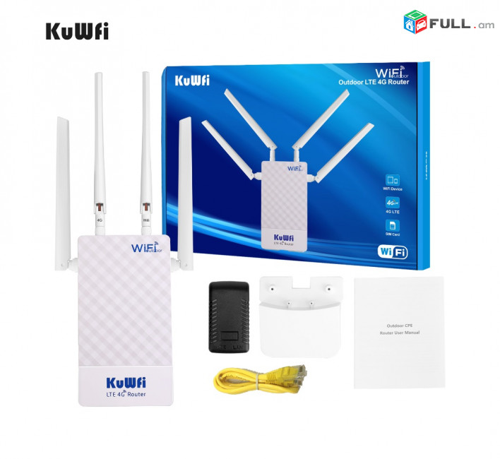 PoE router WIFI 4G KuWFi CPF905-CF5 SIM Card Mobile WAN+LAN Արտաքին անտենա роутер Ռոուտեր երթուղիչ DVR IP camera