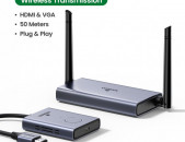 Ugreen HDMI անլար թողարկիչ-ընդունիչ 4K & FHD մինչև 50մ беспроводной HDMI удлинитель 5Ghz extender