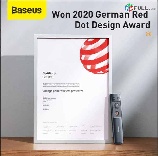 Լազերային ցուցափայտ Baseus Wireless Presenter / Pointer Orange Dot Лазерная указка պրոյեկտոր