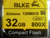 CF CARD 32GB 800X Compact Flash BLKE Extreme Կոմպակտ ֆլեշ  NICON CANON, MERCEDS, NISSAN