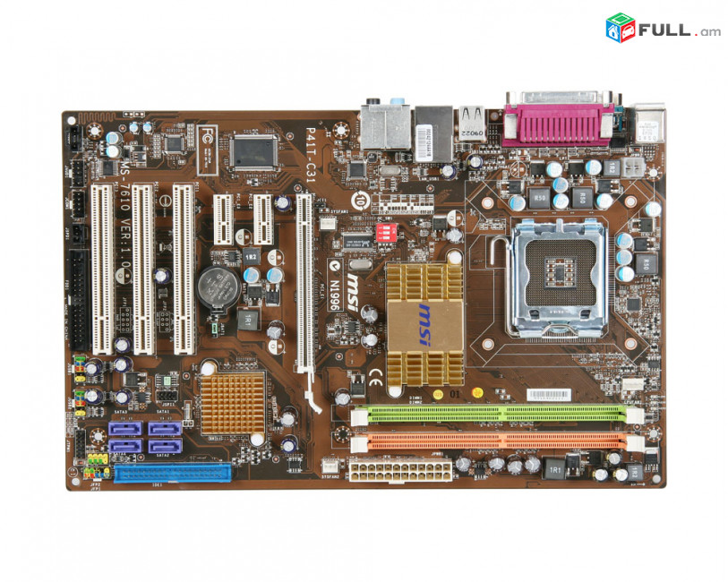 Материнская плата MSI P41T-C31 DDR2 1GB Matherboard Մայրսալիկ Պլատա
