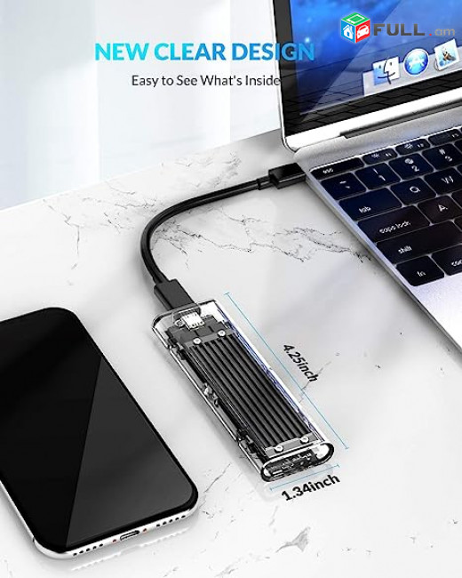 Внешний корпус ORICO M.2 SATA SSD Адаптер USB 3.1 Type-C без инструментов ադապտեր adapter HK