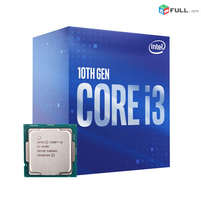 CORE I 3 10100 4,3 Ghz LGA 1200 Intel UHD Graphics 630 6 MB Cache 14 NM Պրոցեսոր CPU