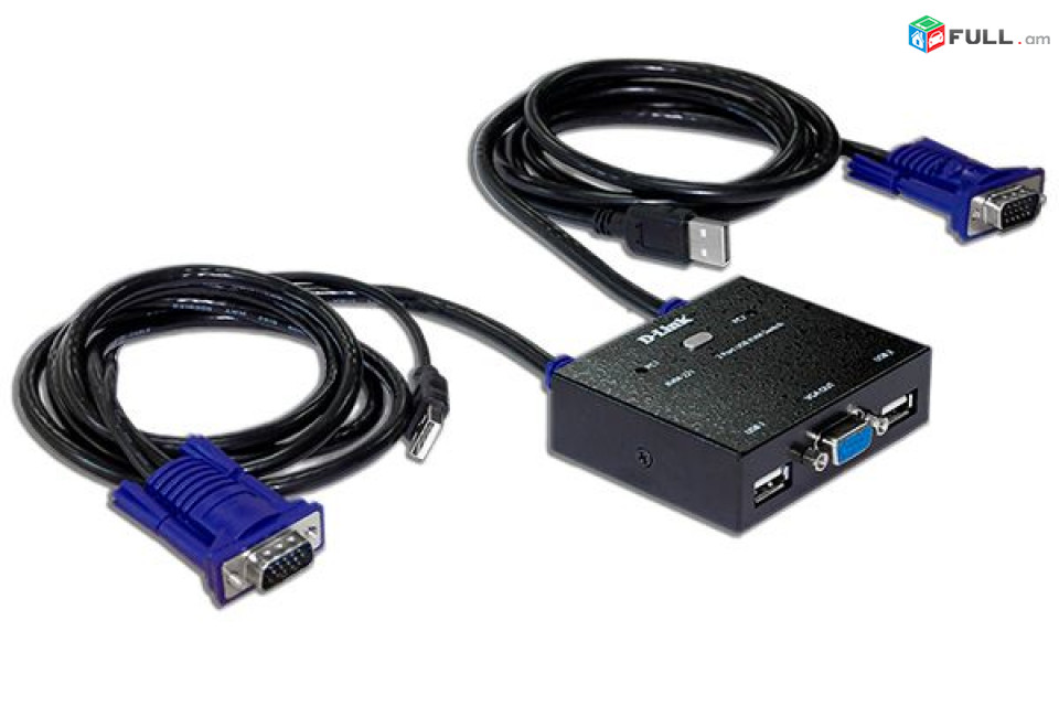 2-портовый KVM-переключатель с портами VGA и USB D-Link KVM-221 HK