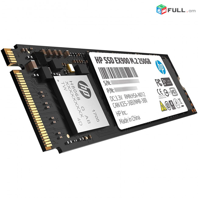 M2 SSD 250GB HP EX900 NVMe speed 2000M/s / - 1000Mb/s