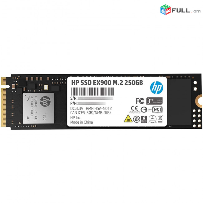 M2 SSD 250GB HP EX900 NVMe speed 2000M/s / - 1000Mb/s
