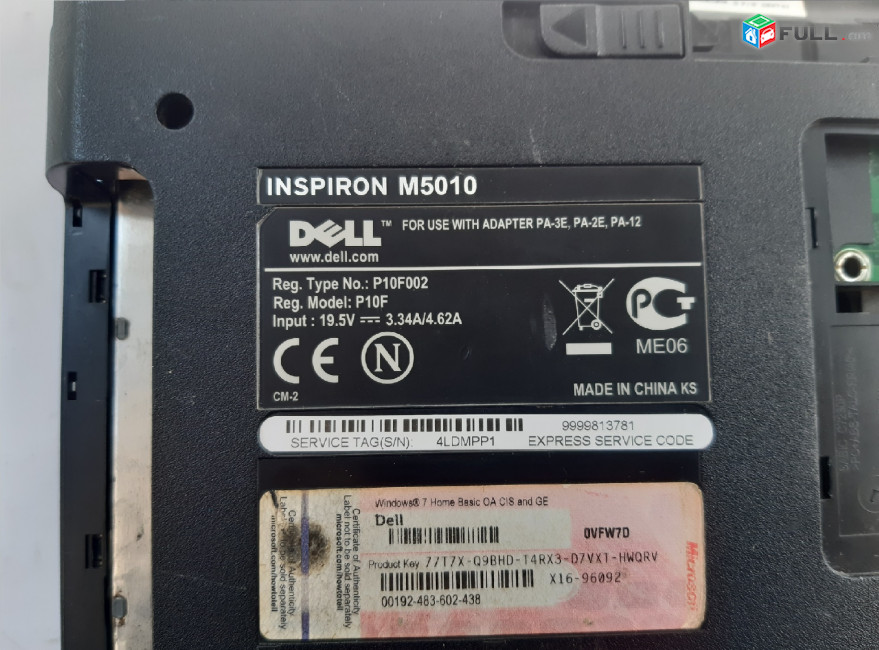 Dell P10F002 պահեստամասեր ամեն ինչ разборка на запчасти