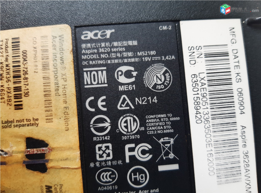 Acer Aspire 3620 պահեստամասեր ամեն ինչ разборка на запчасти