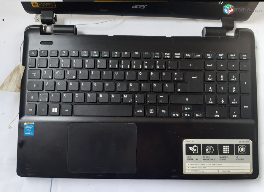 Acer e5-571/e5-531 model z5wah պահեստամասեր ամեն ինչ разборка на запчасти