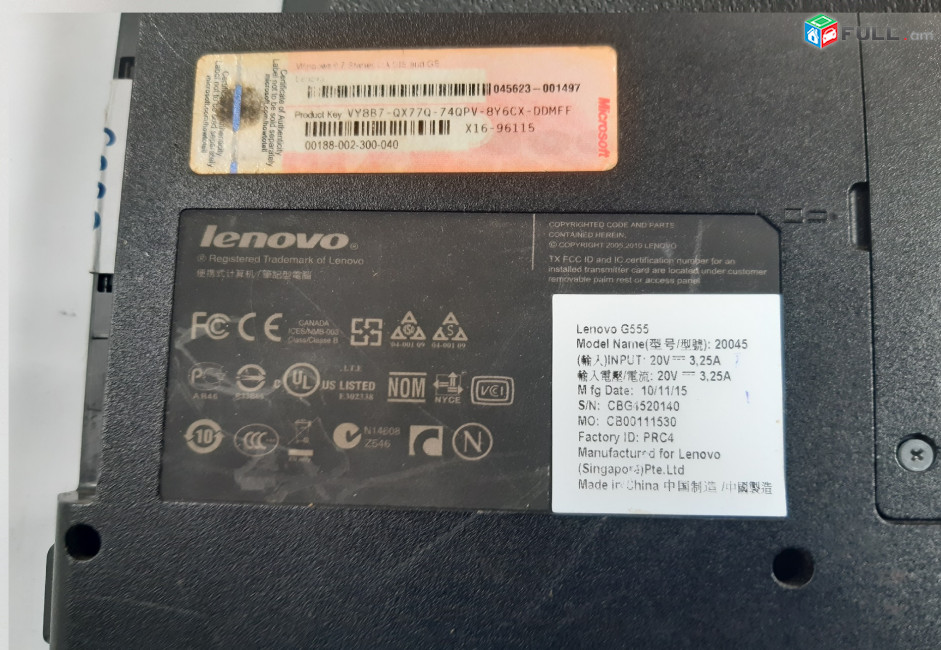Lenovo G555  պահեստամասեր ամեն ինչ разборка на запчасти